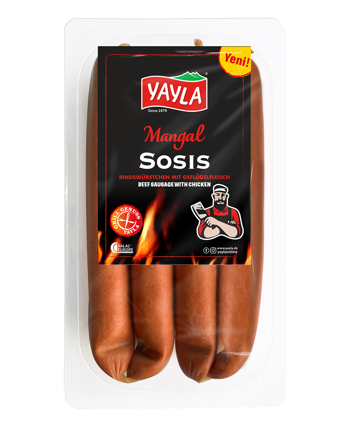 BBQ Beef Sausage with Poultry Meat